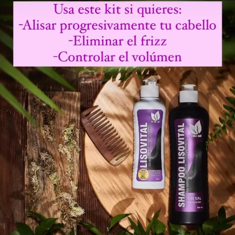 Shampoo liso vital y leave in liso vital